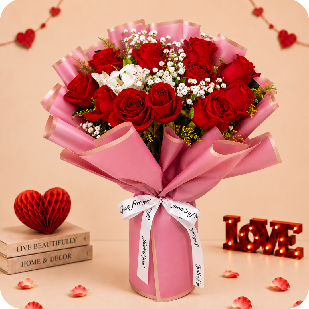 Buqu� de 12 Rosas Vermelhas