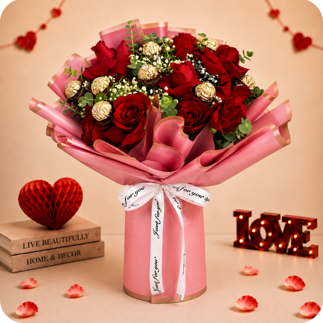 Buqu� Doce Paix�o Rosa