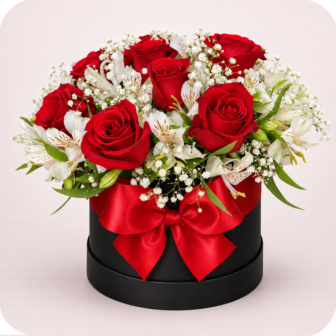Box Luxo de Rosas Vermelhas