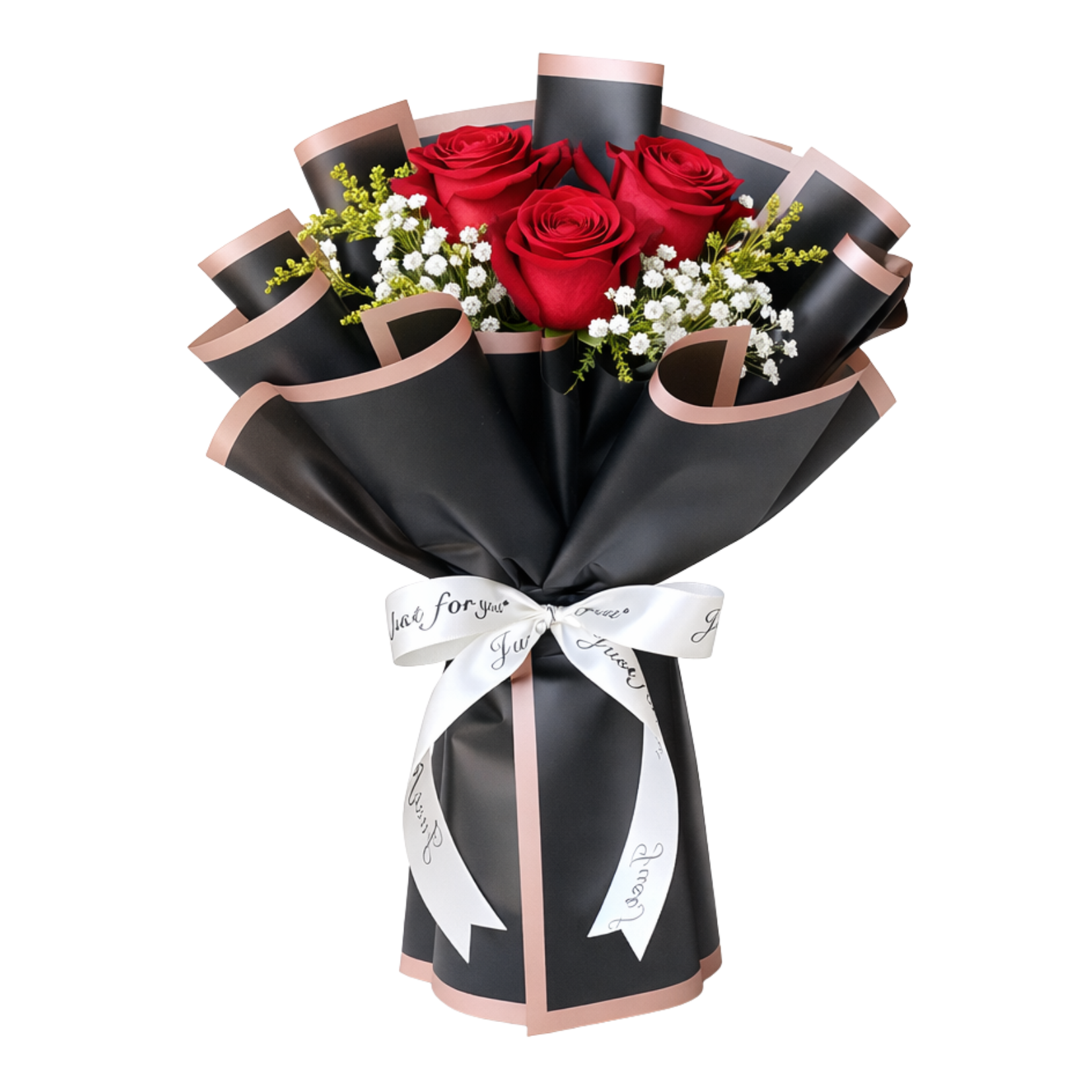 Buqu� com 3 rosas vermelhas