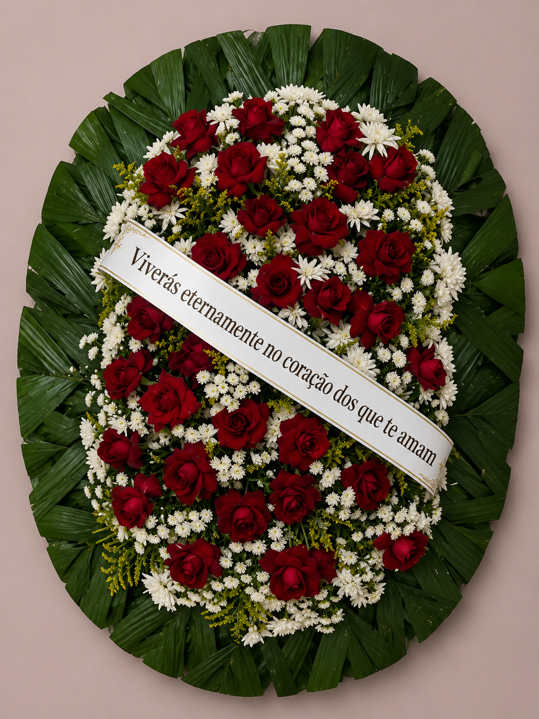 Coroa de Flores Grande Vermelha